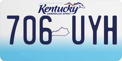 KY license plate 706UYH
