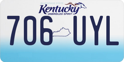 KY license plate 706UYL