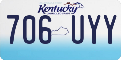 KY license plate 706UYY