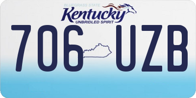 KY license plate 706UZB