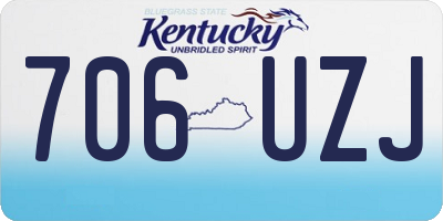 KY license plate 706UZJ