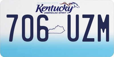 KY license plate 706UZM