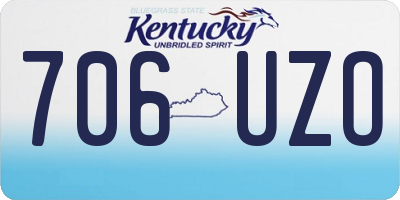 KY license plate 706UZO