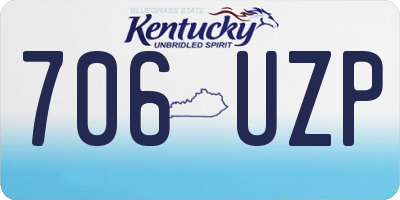 KY license plate 706UZP