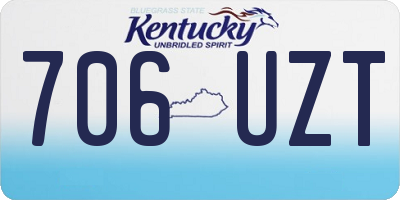 KY license plate 706UZT
