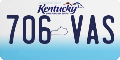 KY license plate 706VAS