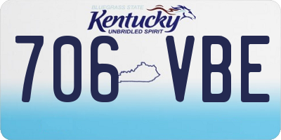 KY license plate 706VBE