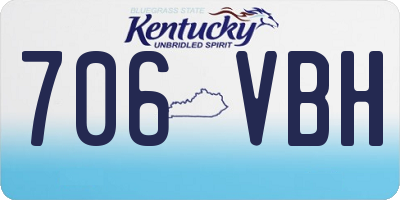 KY license plate 706VBH
