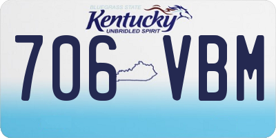 KY license plate 706VBM