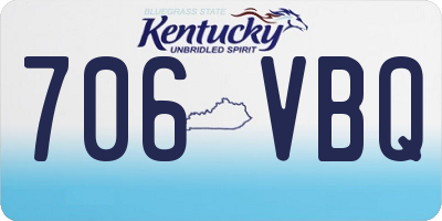 KY license plate 706VBQ