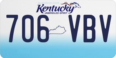 KY license plate 706VBV