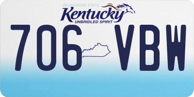 KY license plate 706VBW