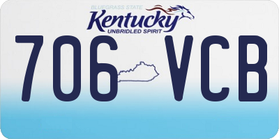 KY license plate 706VCB
