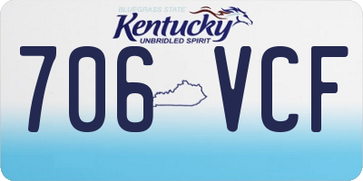 KY license plate 706VCF