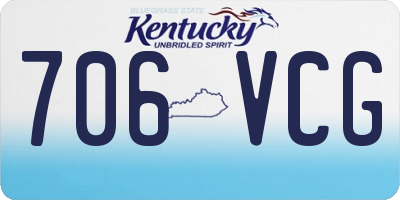 KY license plate 706VCG