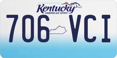 KY license plate 706VCI