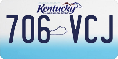 KY license plate 706VCJ