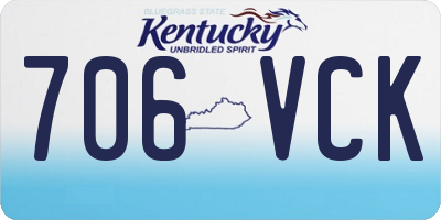 KY license plate 706VCK
