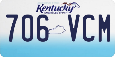 KY license plate 706VCM