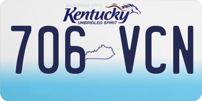 KY license plate 706VCN