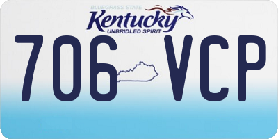 KY license plate 706VCP