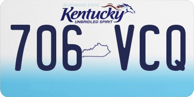 KY license plate 706VCQ
