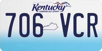 KY license plate 706VCR