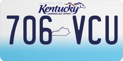 KY license plate 706VCU