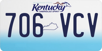 KY license plate 706VCV