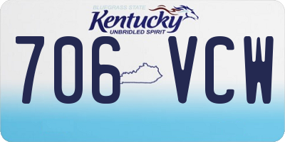 KY license plate 706VCW