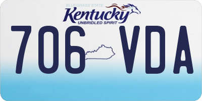 KY license plate 706VDA