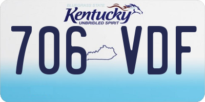 KY license plate 706VDF
