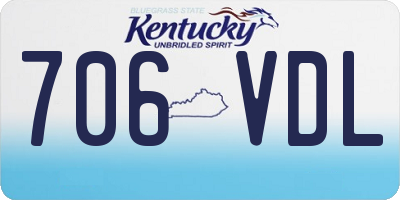 KY license plate 706VDL