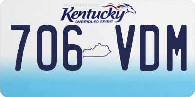 KY license plate 706VDM