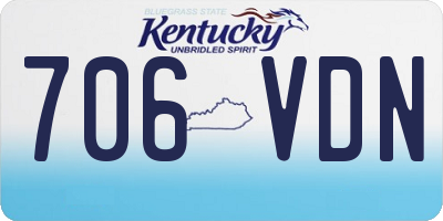 KY license plate 706VDN