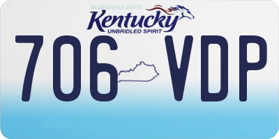 KY license plate 706VDP