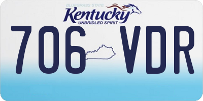 KY license plate 706VDR