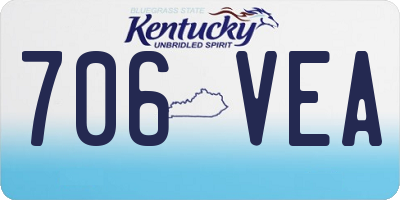 KY license plate 706VEA