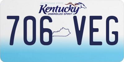 KY license plate 706VEG