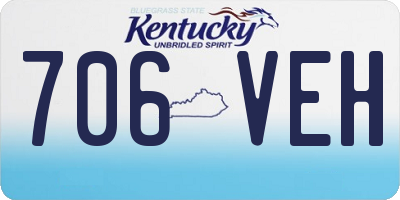 KY license plate 706VEH
