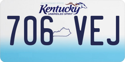 KY license plate 706VEJ