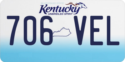 KY license plate 706VEL