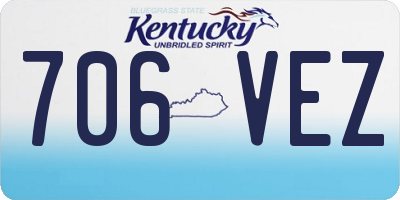 KY license plate 706VEZ