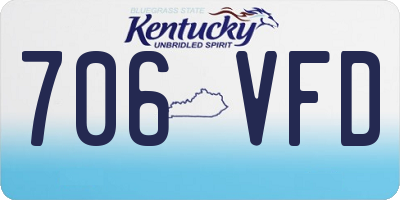 KY license plate 706VFD