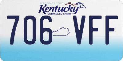 KY license plate 706VFF