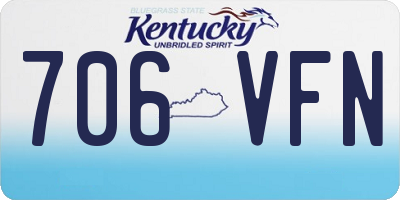 KY license plate 706VFN