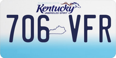 KY license plate 706VFR