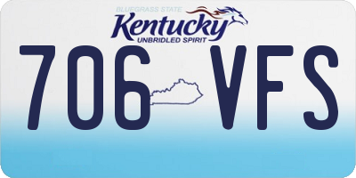 KY license plate 706VFS