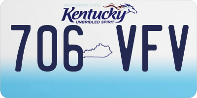 KY license plate 706VFV