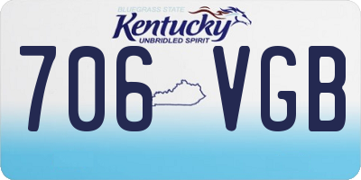 KY license plate 706VGB